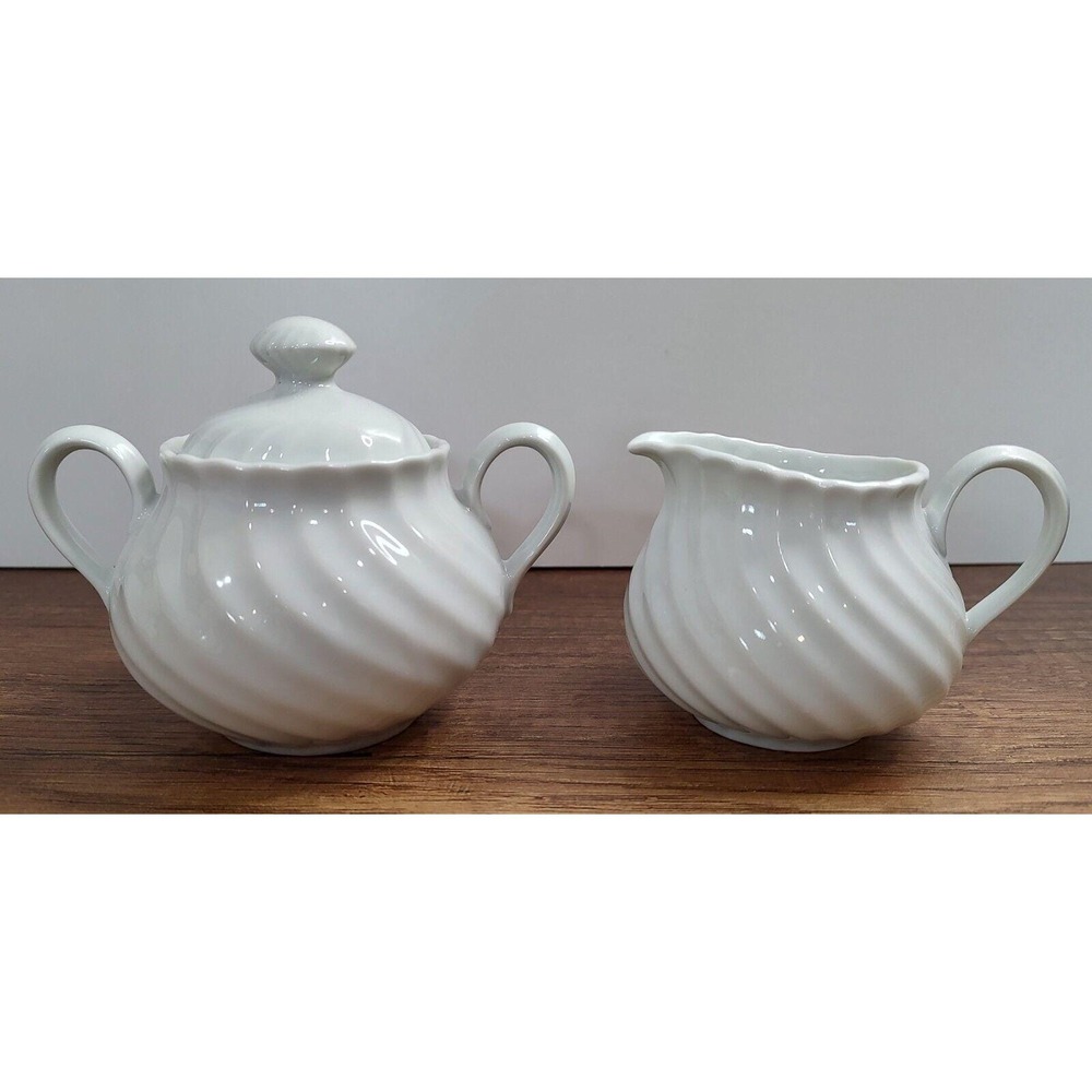 Form Marienbad Ingres Weiss White Swir Cream Lidded Sugar Dish Germany Coffee S5